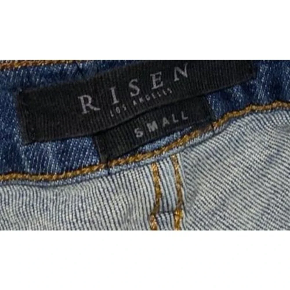 risen shorts risen jeans denim Bermuda jean shorts stretchy womens small 2 - 4